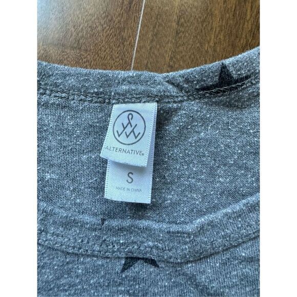 Alternative Apparel S grey tee shirt blue stars - Picture 3 of 4